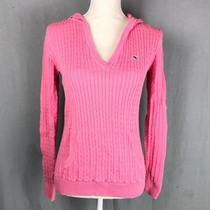 Vineyard Vines Pink Cable-Knit Cotton Sweater, M